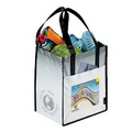 Laminated Non-Woven Striped Big Grocery Tote Bag